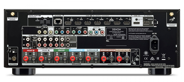 denon avr x2500h back