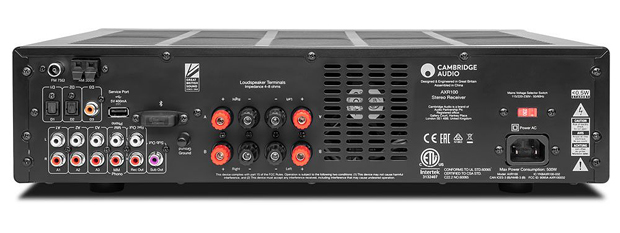 Cambridge audio AXR100 sztereo receiver es dac back