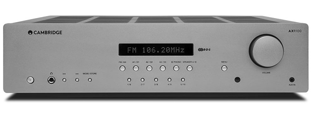 Cambridge audio AXR100 sztereo receiver es dac front